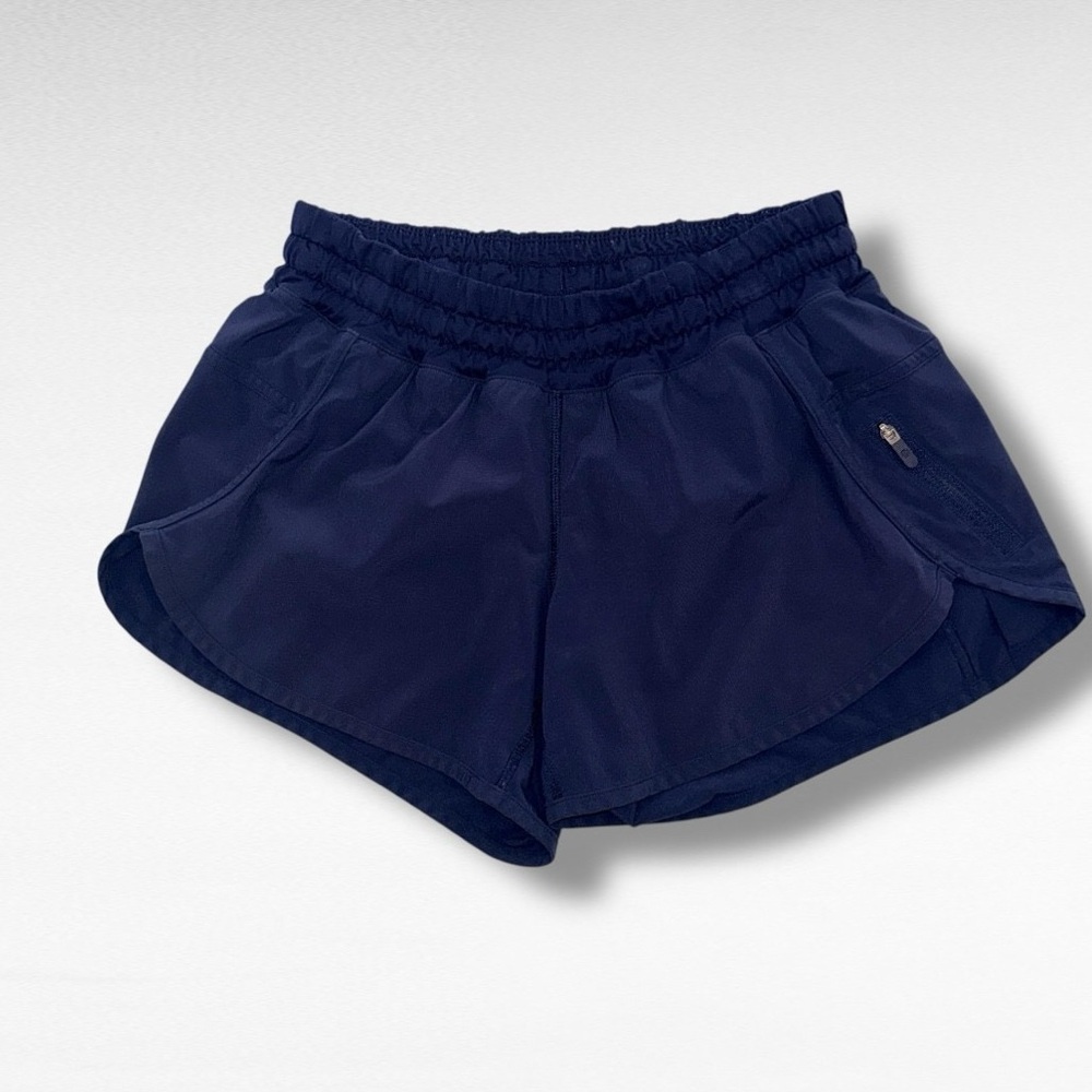 Lululemon women’s Speed Up Short 2.5” Navy Size 4 •Swift Fabric • Zipper Pocket - Picture 2 of 9